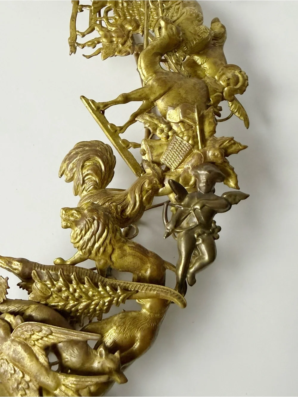 Vintage Dresden Petite Choses All Holiday Brass Wreath 15